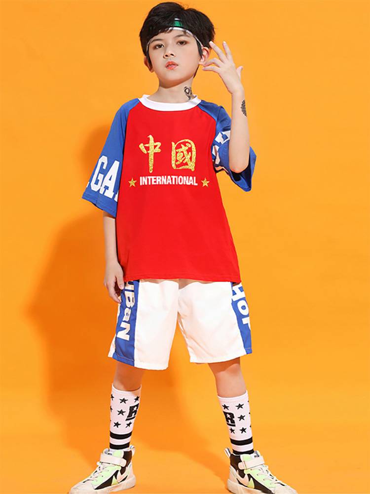 Jazz dance hip -hop competition, clothing primary school student cheerleading exercise show children's Lara team clothing