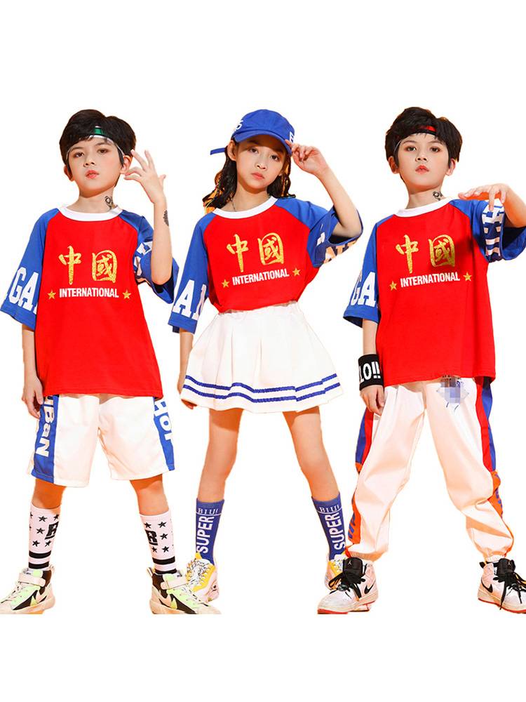 Jazz dance hip -hop competition, clothing primary school student cheerleading exercise show children's Lara team clothing