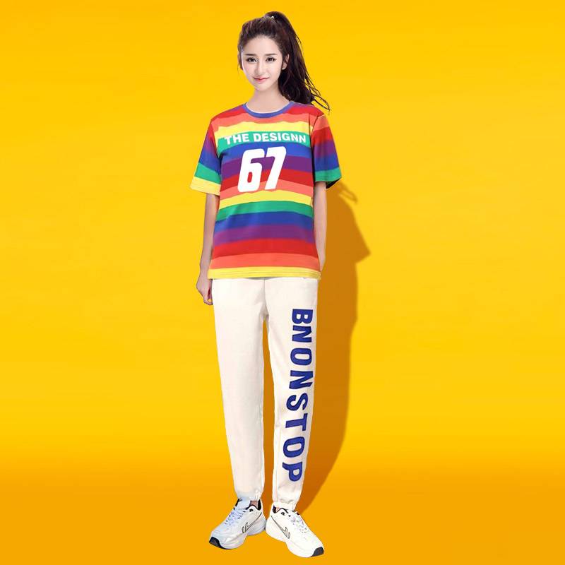 The new Korean version of the Jazz Dance Performance Services Summer Adult Rainbow Set Female College Student Lara Team La Raid