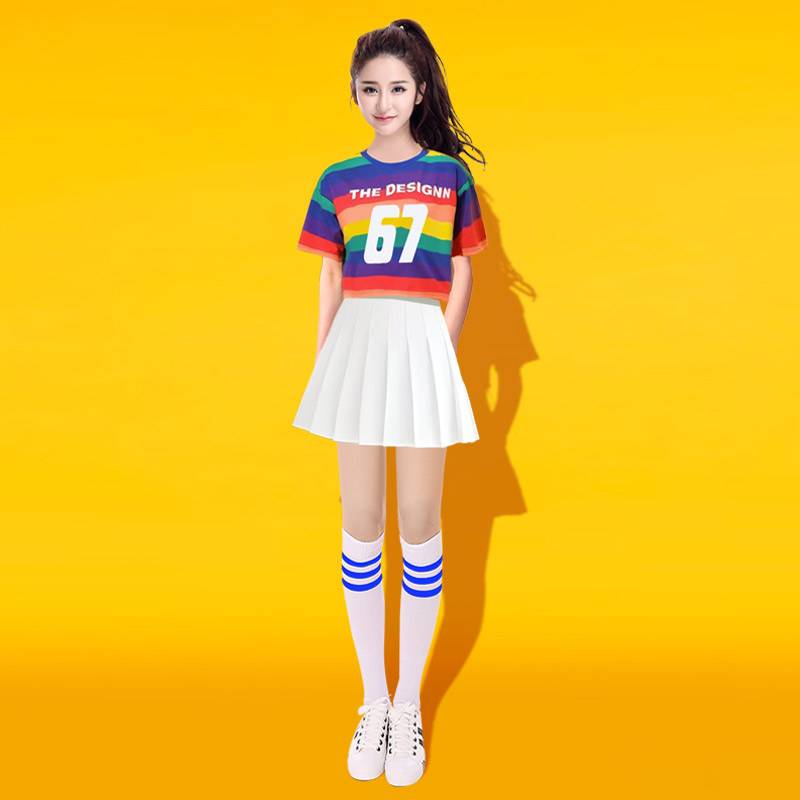 The new Korean version of the Jazz Dance Performance Services Summer Adult Rainbow Set Female College Student Lara Team La Raid