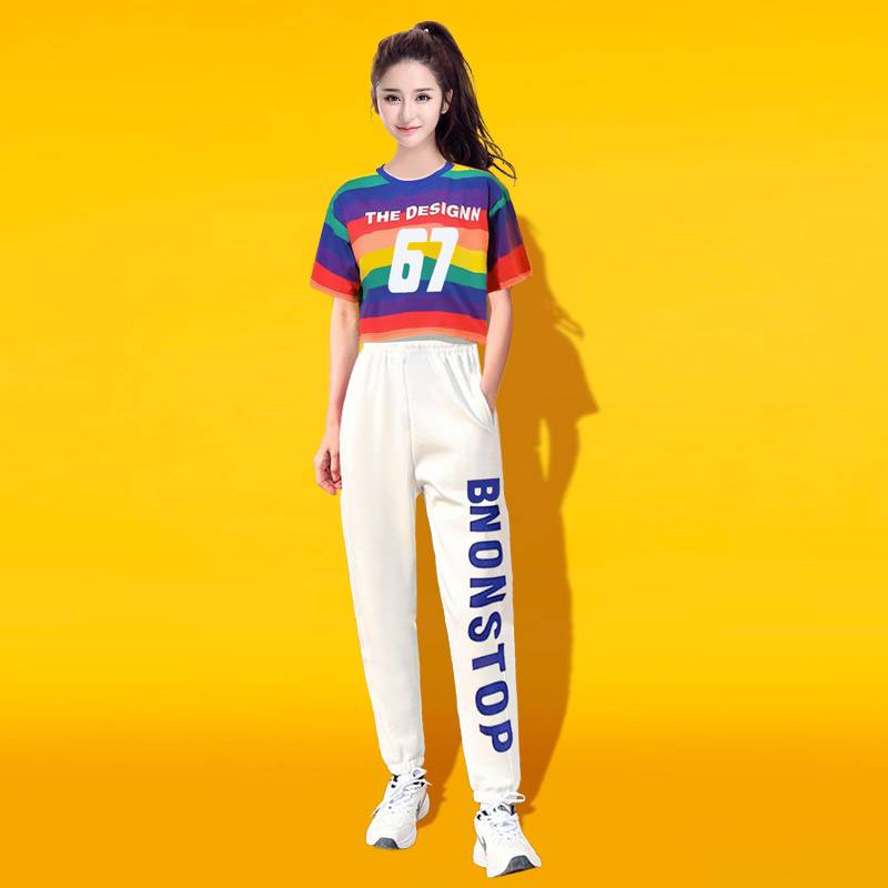 The new Korean version of the Jazz Dance Performance Services Summer Adult Rainbow Set Female College Student Lara Team La Raid