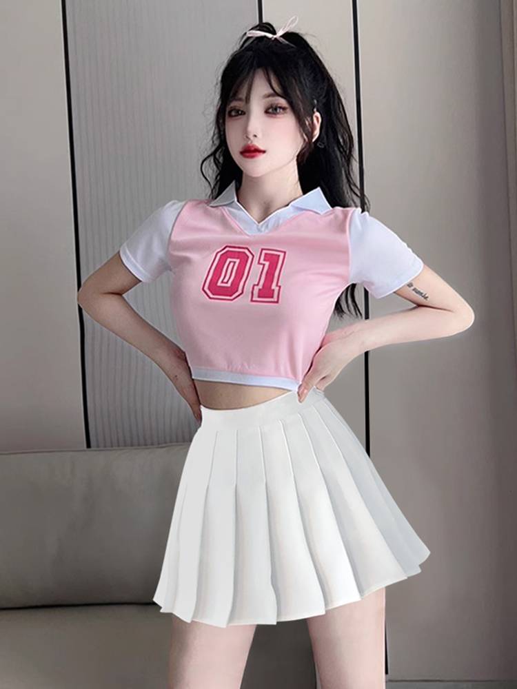 La La team clothing women's group dance bodybuilding suit adult football baby Lala team cheerleading song performance service