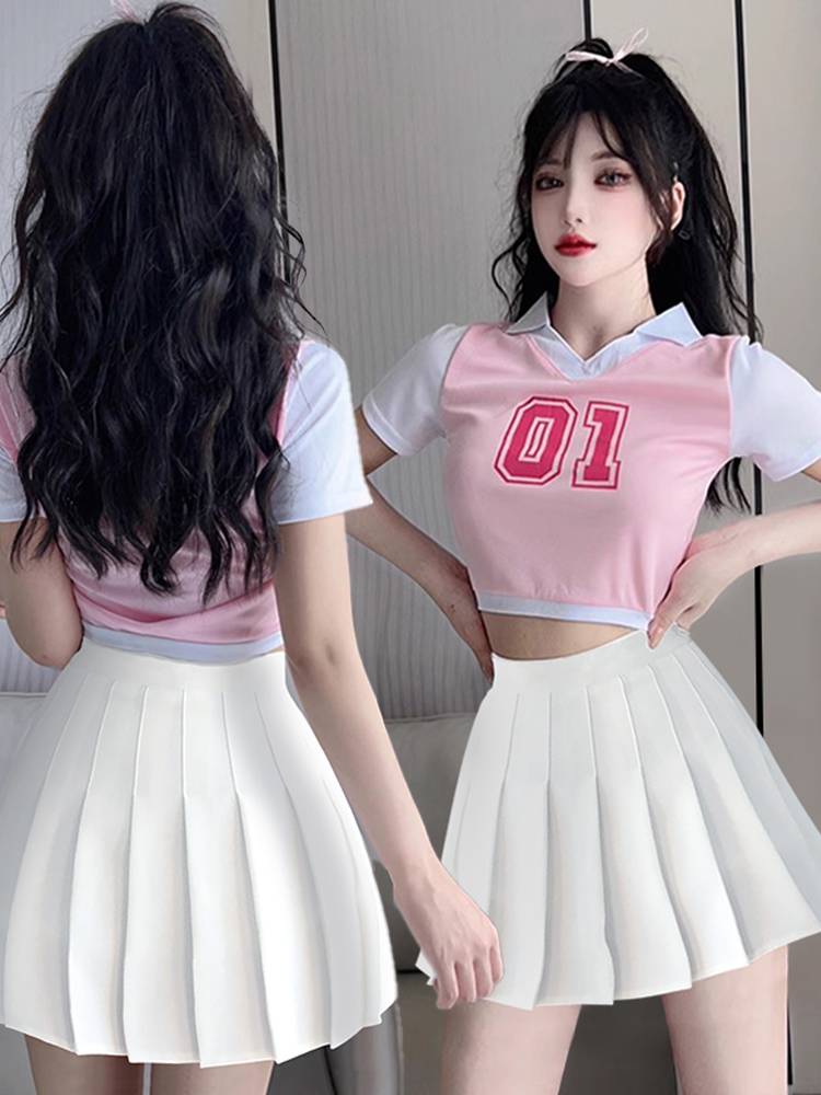 La La team clothing women's group dance bodybuilding suit adult football baby Lala team cheerleading song performance service