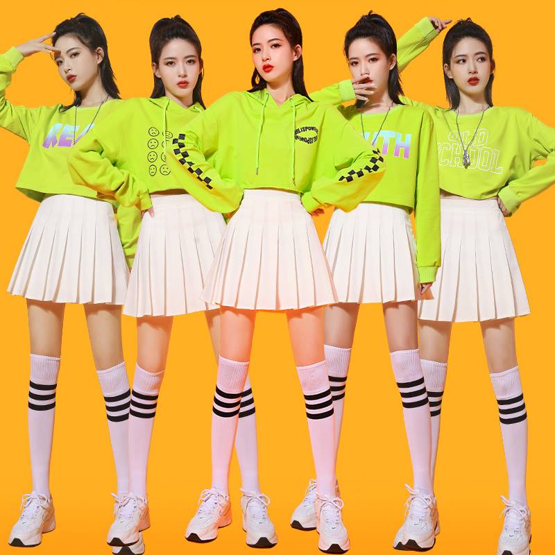 La La team clothing women's group Korean version la la la fucan adult set middle school student jazz dance men's and women's group performance clothing