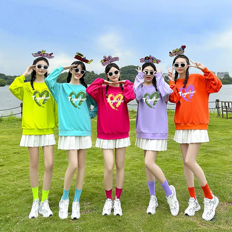 La La team clothing women's group Korean version la la la fucan adult set middle school student jazz dance men's and women's group performance clothing