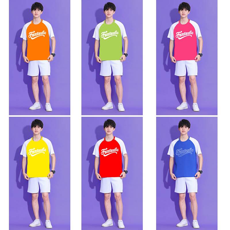 Candy -colored student group sports meeting graduation photo la la la fucking performance clothing adult Lara team performance service men and women