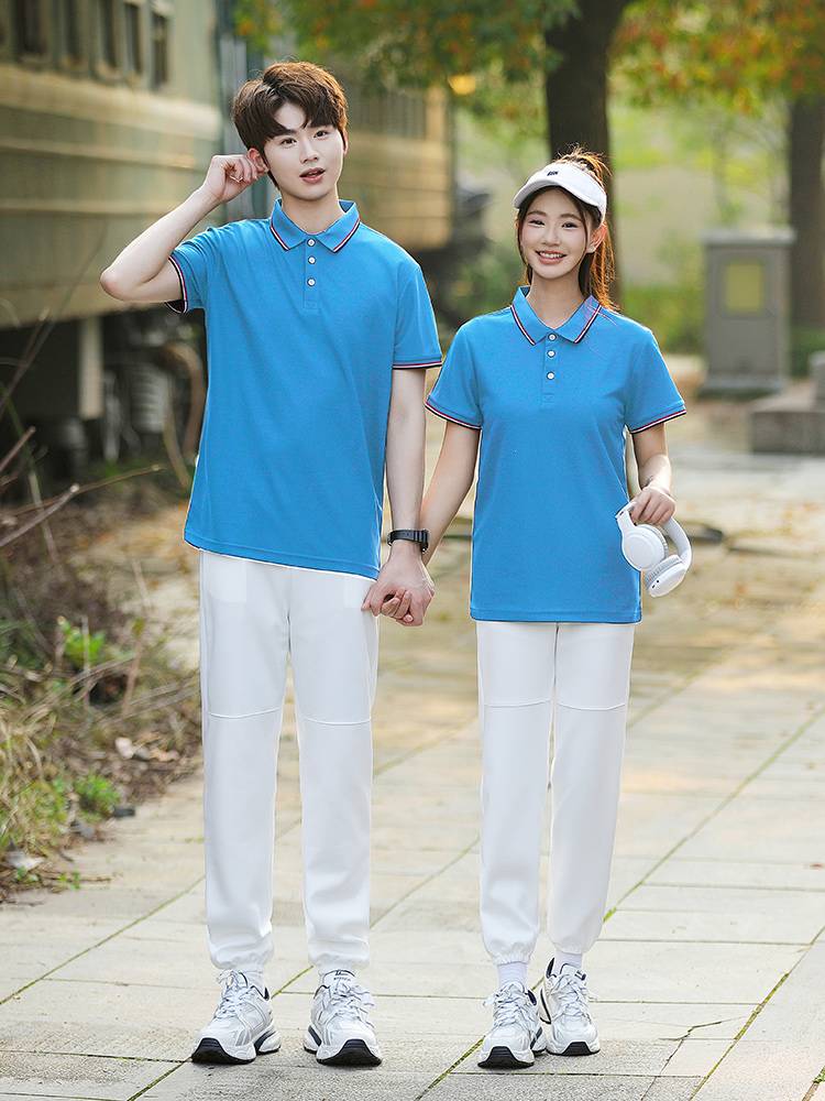 Broadcasting gymnastics fitness clothing adult cheerleading team uniform college style POLO sports junior high school student class