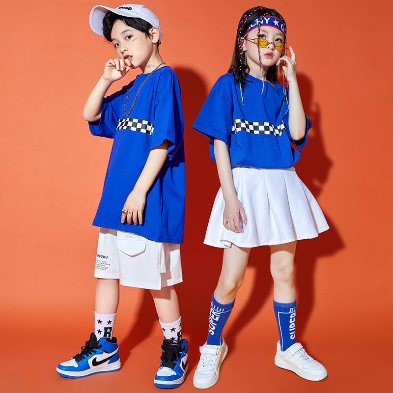 Factory sales of early childhood hip -hop juruschers Liuyi performance service elementary school students cheerleading men and girls hip -hop frying street performances
