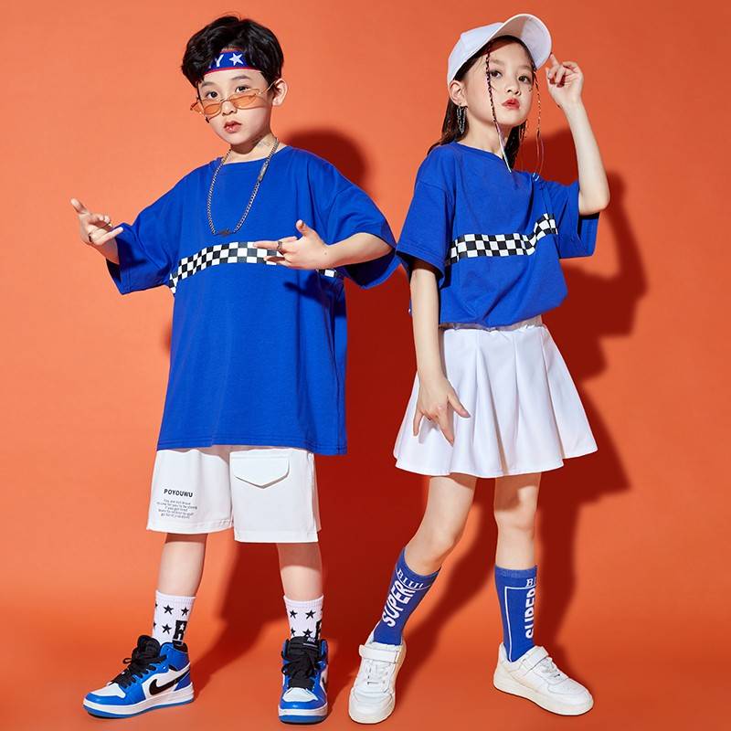 Factory sales of early childhood hip -hop juruschers Liuyi performance service elementary school students cheerleading men and girls hip -hop frying street performances