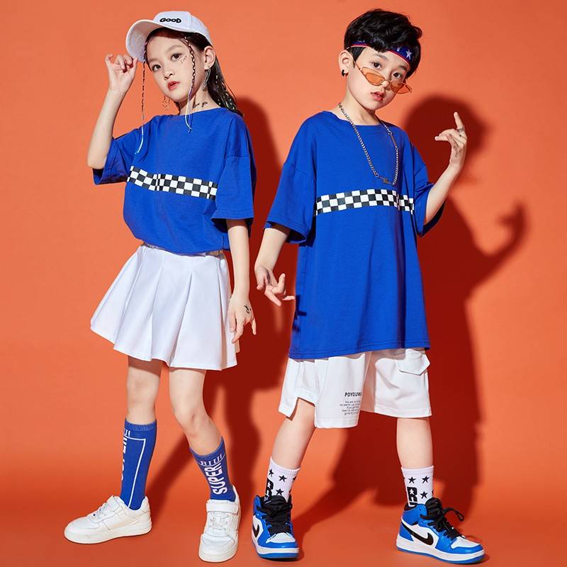 Factory sales of early childhood hip -hop juruschers Liuyi performance service elementary school students cheerleading men and girls hip -hop frying street performances
