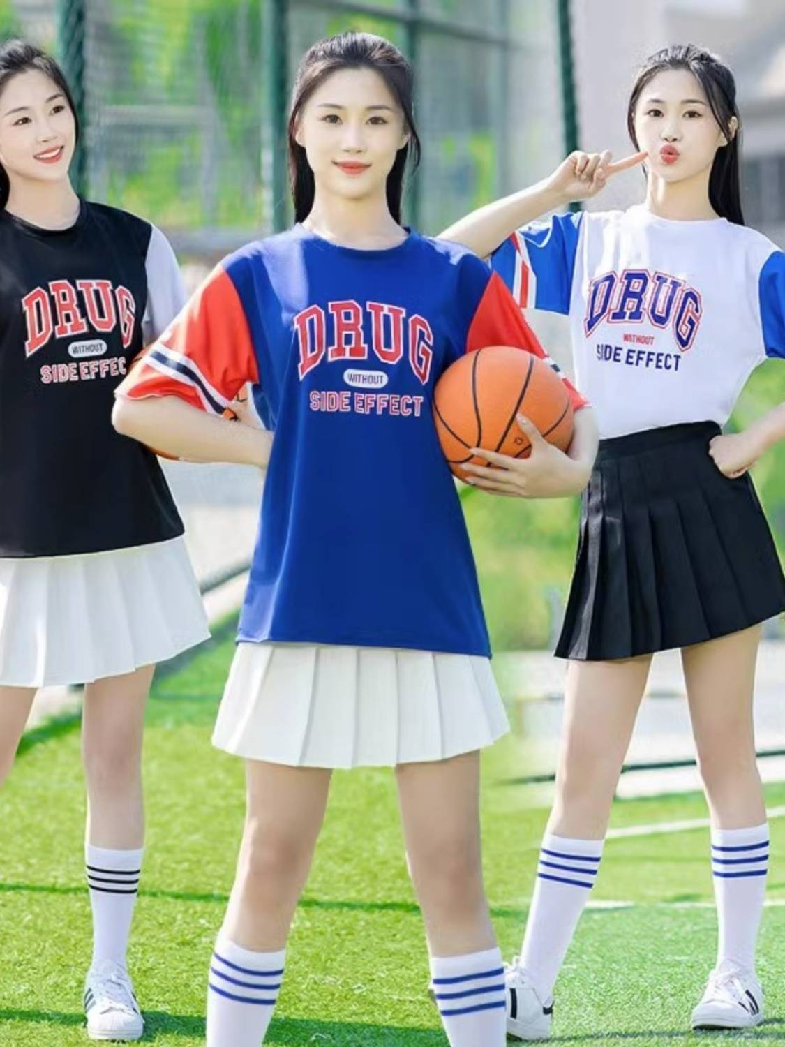 Student La La Function Games opening ceremony of the Lala team set jazz dance sexy women's basketball baby round neck