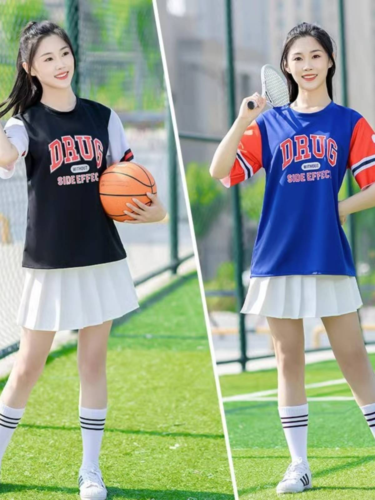 Student La La Function Games opening ceremony of the Lala team set jazz dance sexy women's basketball baby round neck