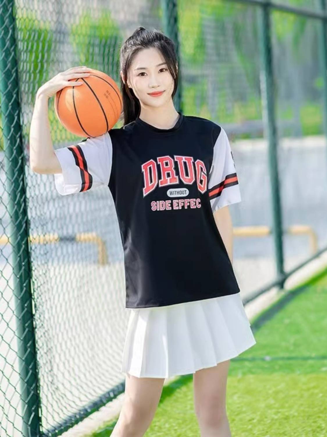Student La La Function Games opening ceremony of the Lala team set jazz dance sexy women's basketball baby round neck