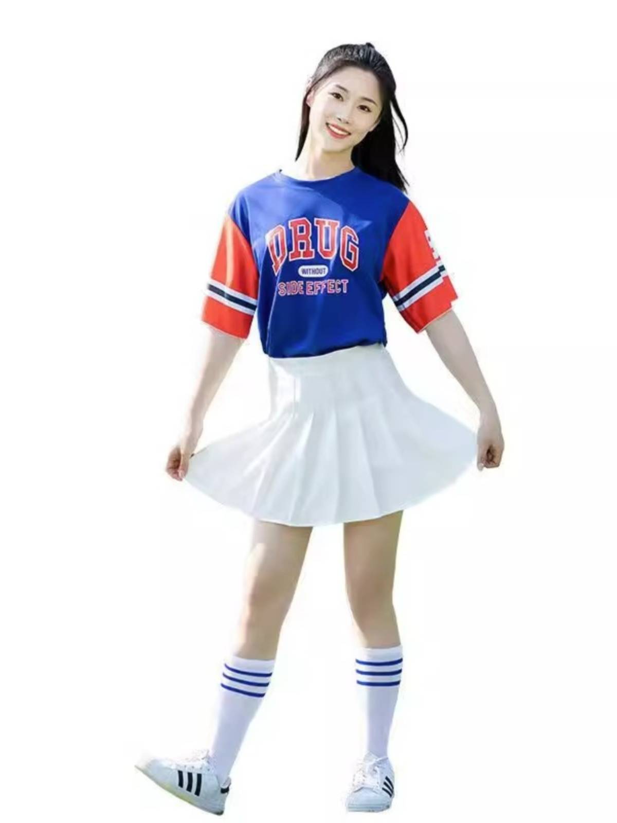 Student La La Function Games opening ceremony of the Lala team set jazz dance sexy women's basketball baby round neck