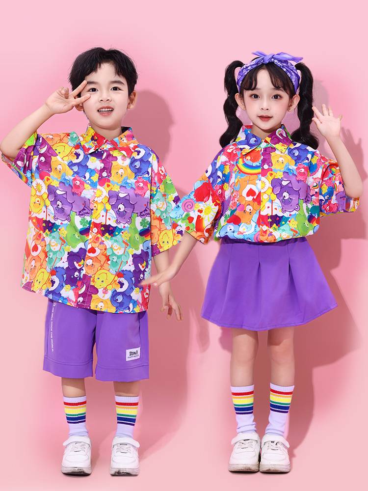 Children's Performance Service Jazz Dance Lala Fuck Fuck Fuck Flower Shirt Student Kindergarten
