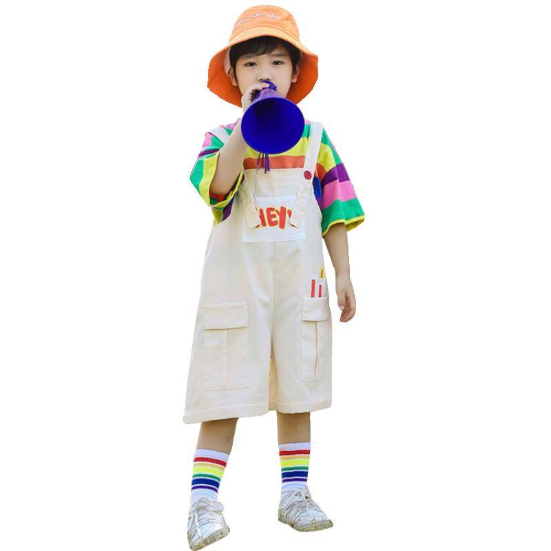 Liuyi Er. Tong Performance Serving Kindergarten Rainbow Cute Band Pants Performance Series Primary School Student La La team
