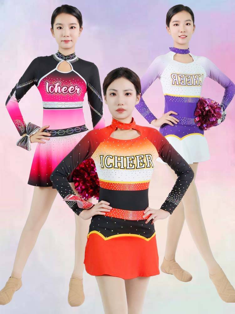 Customized children cheerleading performance clothing and flower ball la la la la la la la performance service cheerleading competition clothing cheerleading team uniform