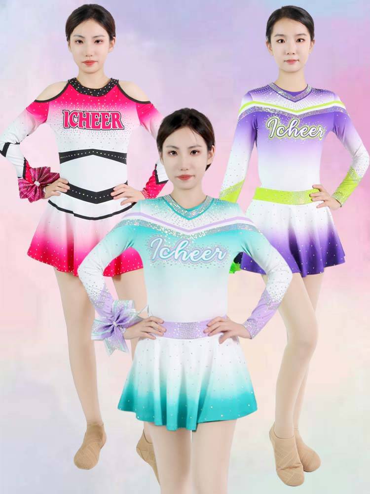 Customized children cheerleading performance clothing and flower ball la la la la la la la performance service cheerleading competition clothing cheerleading team uniform