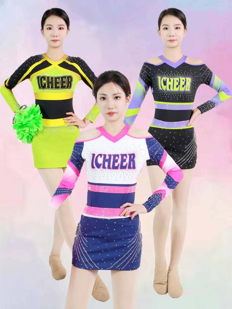 Customized children cheerleading performance clothing and flower ball la la la la la la la performance service cheerleading competition clothing cheerleading team uniform