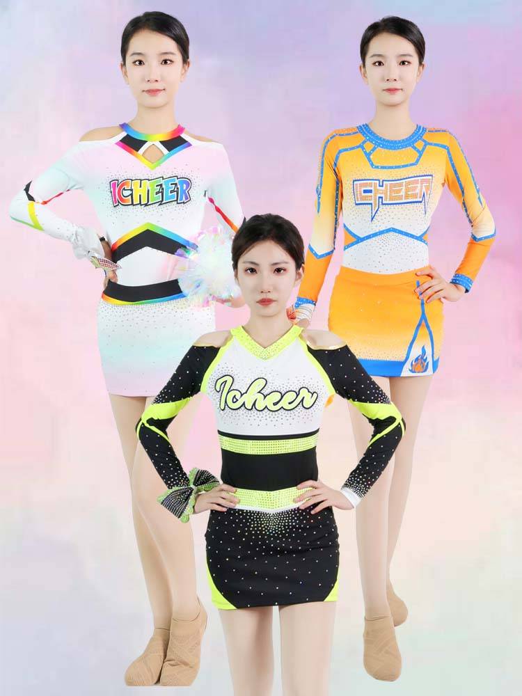 Customized children cheerleading performance clothing and flower ball la la la la la la la performance service cheerleading competition clothing cheerleading team uniform