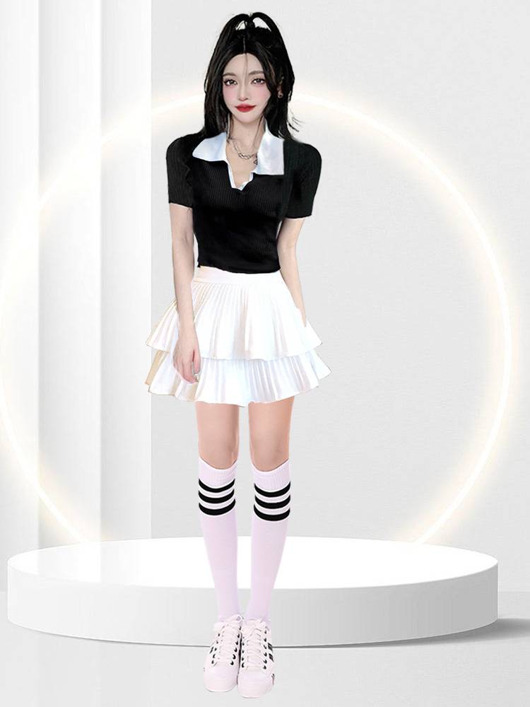 The opening ceremony of the University Student Games La La La La team Korean female group jazz dance clothing sweater t -shirt set