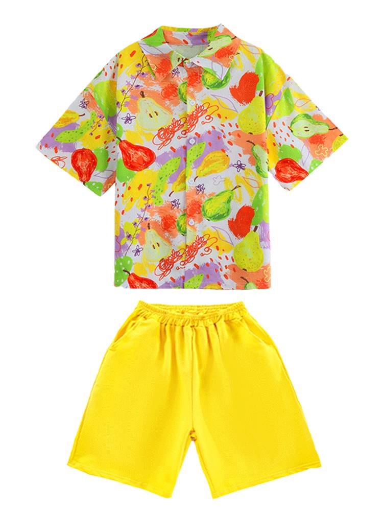 Primary and secondary school students cheerleading kindergarten chorus chorus class clothes Hong Kong style shirt Liuyi children cheerleading service