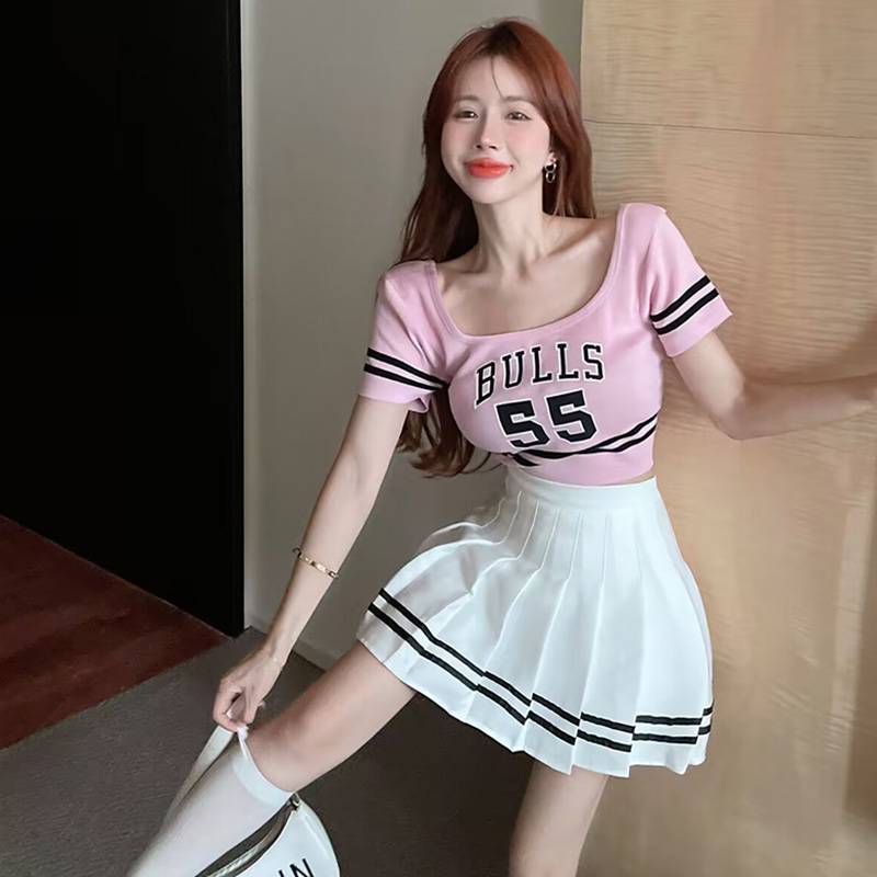 Korean student hot jazz costumes, modern dance costumes, soccer-baby cheerleading costumes