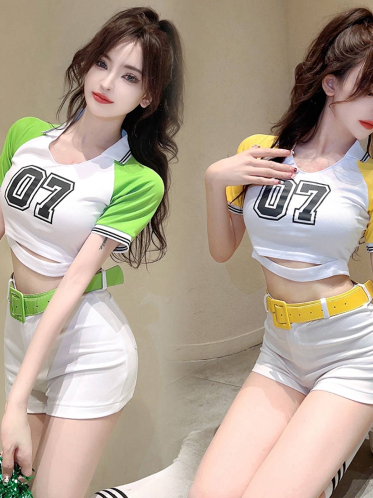 Student Korean Women's Team Youth Vitality Lara team performing clothing cheerleading team net red performance jazz dance set