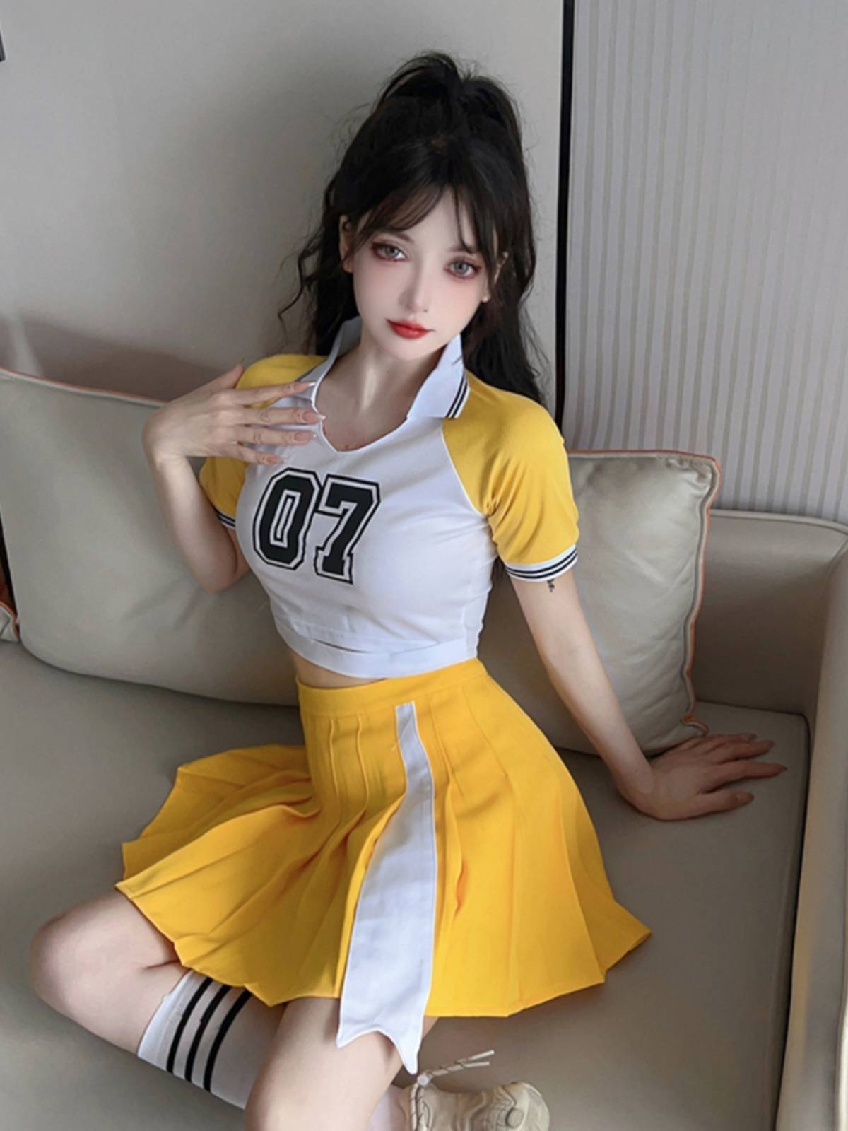 Student Korean Women's Team Youth Vitality Lara team performing clothing cheerleading team net red performance jazz dance set