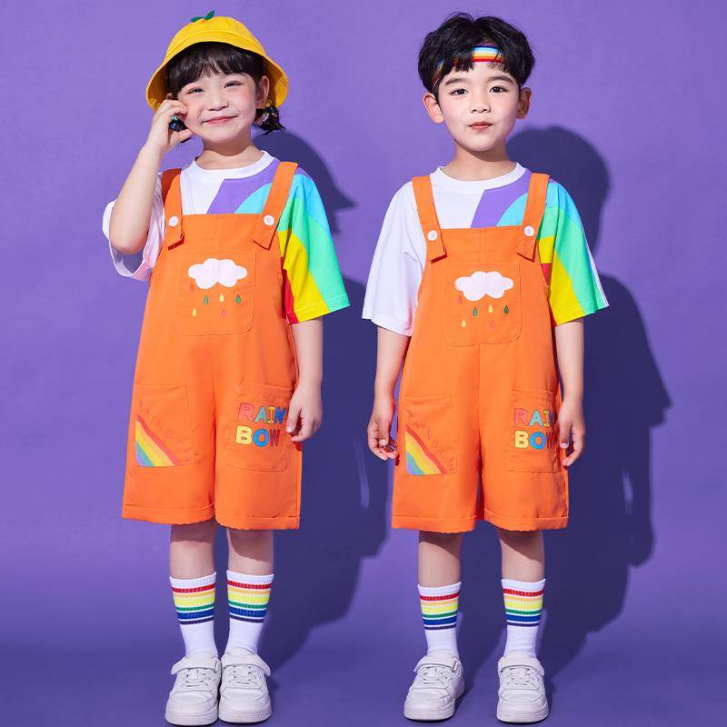 Liuyi Children's Ts. Show Playing Kindergarten Better Back Pants Cute Rainbow Elementary School Games La La team performance service