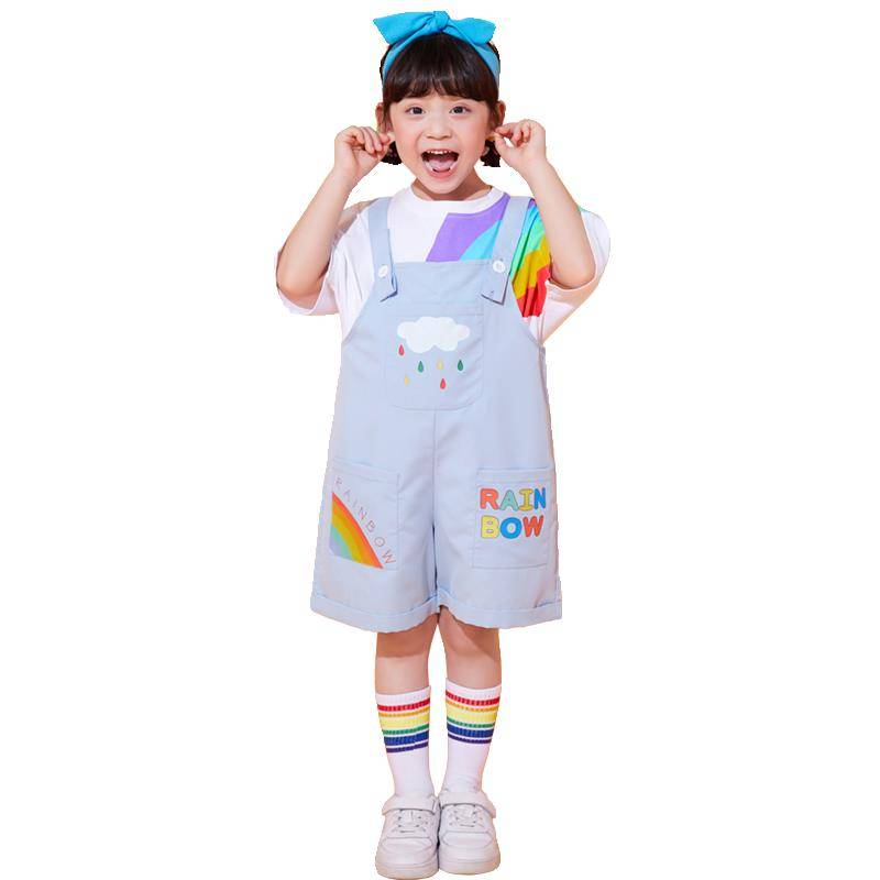 Liuyi Children's Ts. Show Playing Kindergarten Better Back Pants Cute Rainbow Elementary School Games La La team performance service