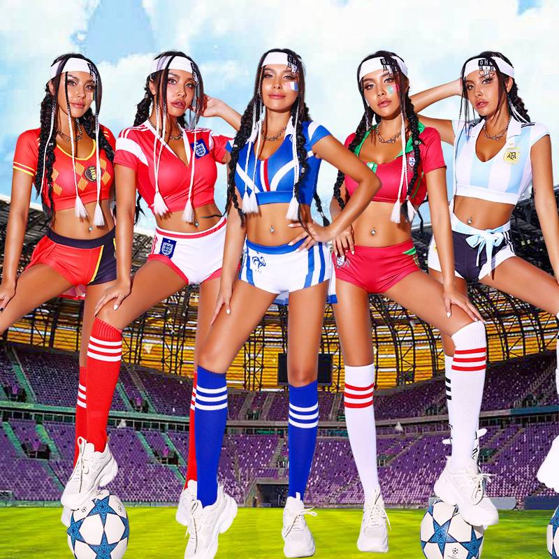 2024 European Cup La La Team clothing women's sexy football baby uniform performance suit set cheerleading watch