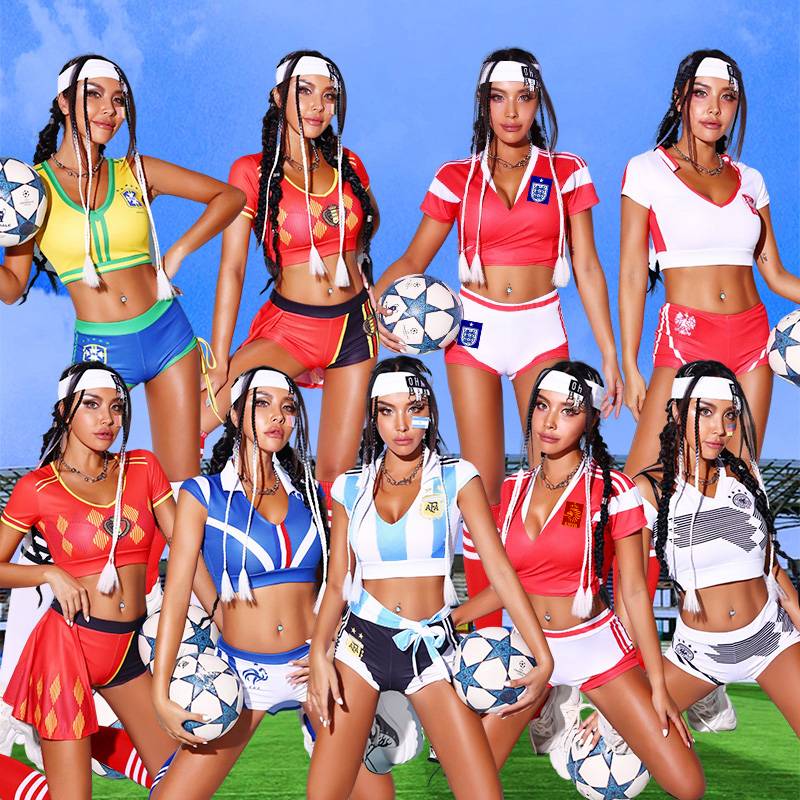 2024 European Cup La La Team clothing women's sexy football baby uniform performance suit set cheerleading watch