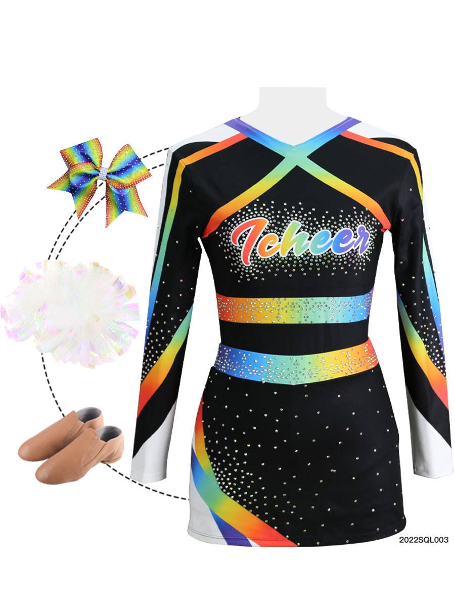 Customized men's and women's group performance skills. La cheerleading apparel flower ball la la la la la la la la la la la la la cheales