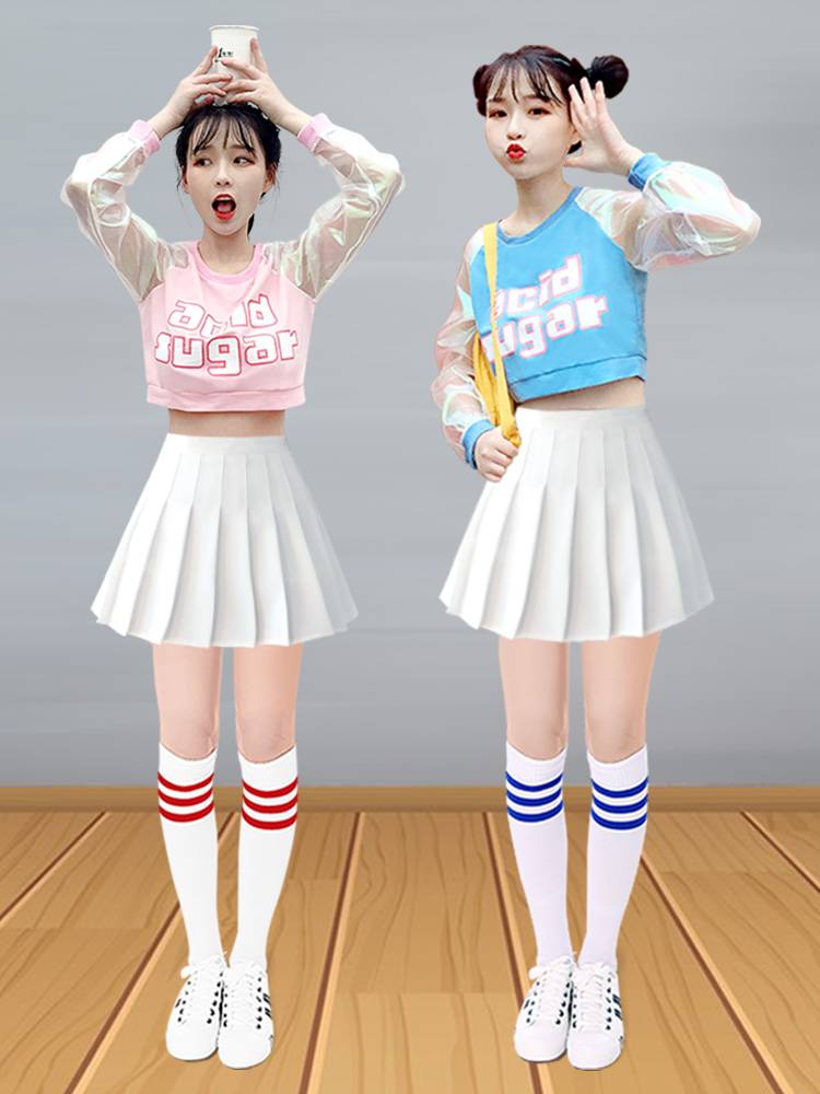 Women's team Lara team game la la la la la la la la lacaking service football baby dance student movement performance clothing