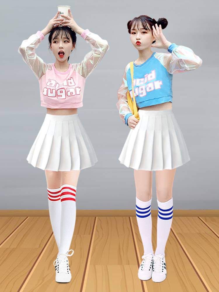 Women's team Lara team game la la la la la la la la lacaking service football baby dance student movement performance clothing