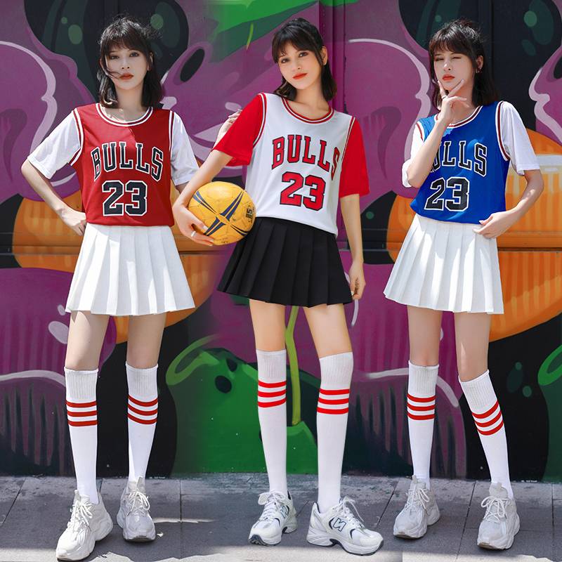 Middle school student la la la fuck game performance service women's basketball football baby Lala team suits Korean jazz dance service