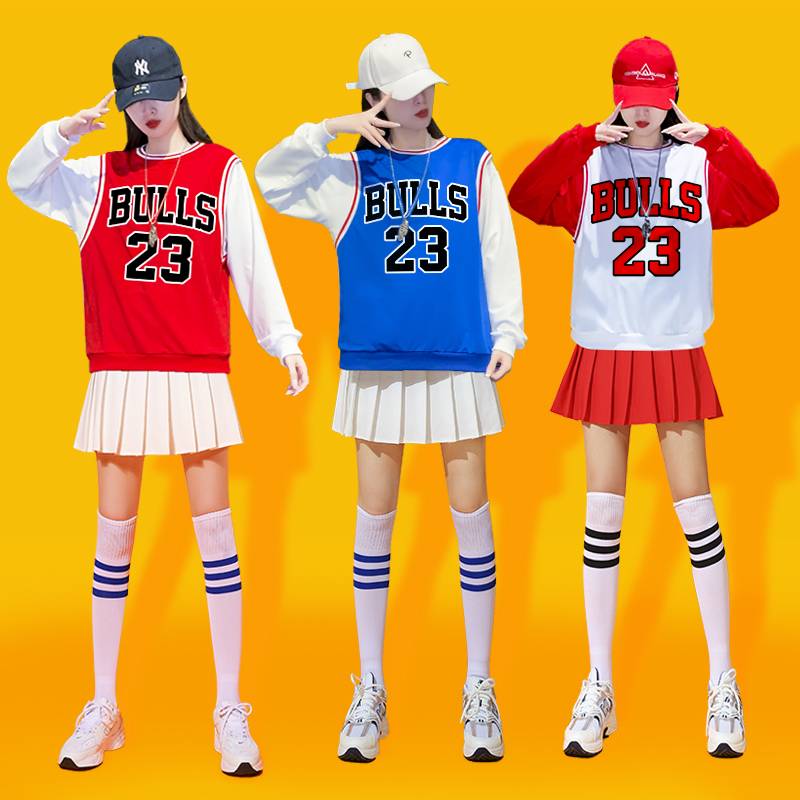 Middle school student la la la fuck game performance service women's basketball football baby Lala team suits Korean jazz dance service