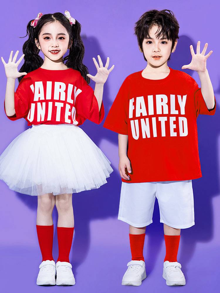 Children's Children's Kindergarten Group Dance Games La La Team Performance Server Chorus Skirt Performance Clothing