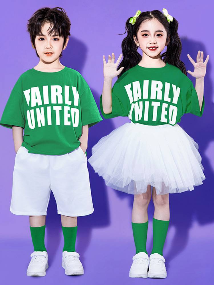 Children's Children's Kindergarten Group Dance Games La La Team Performance Server Chorus Skirt Performance Clothing