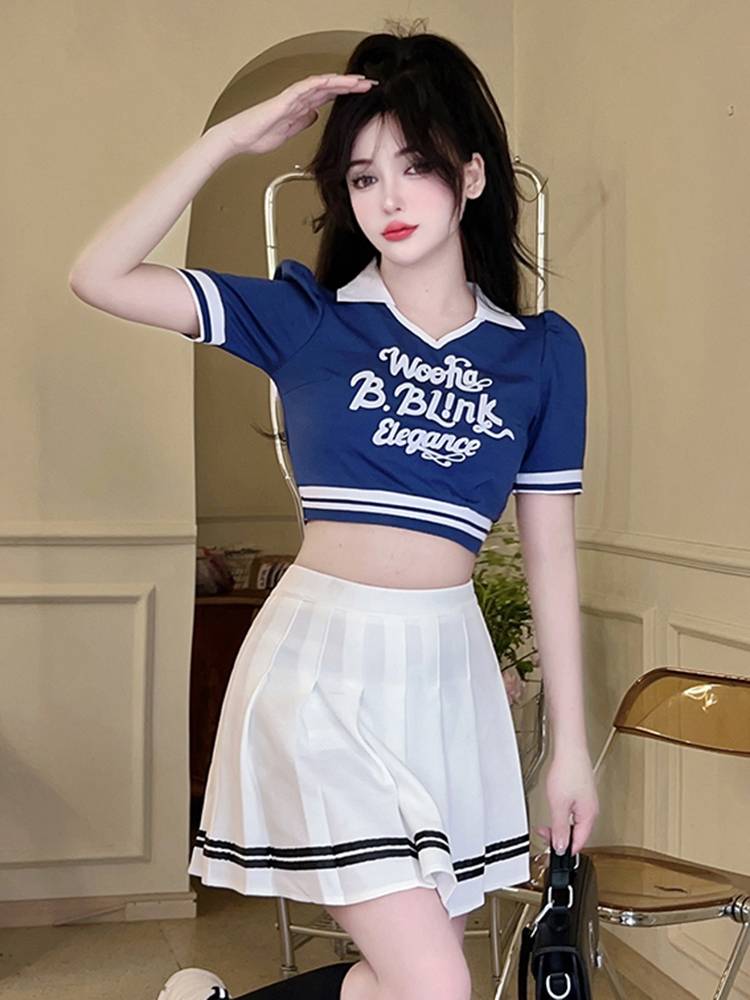 Adult cheerleader performance service women's team Korean jazz dance performance set college student Lara team dance clothing female