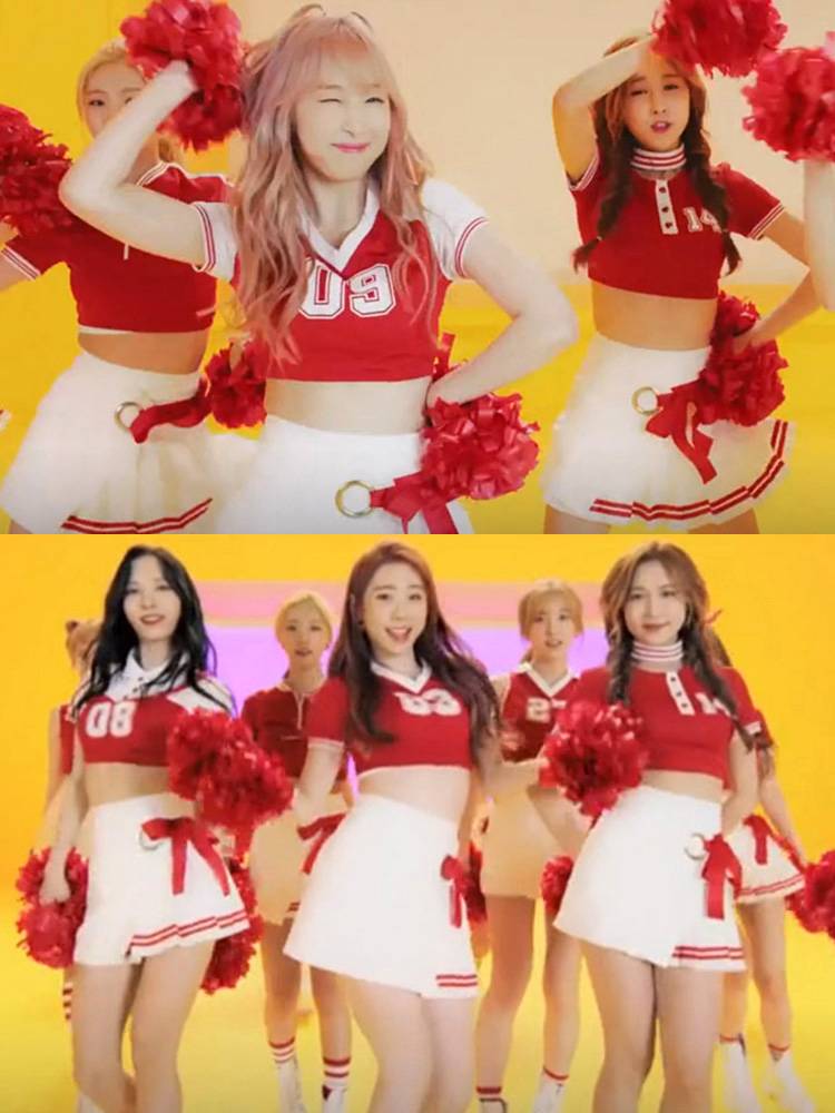 The Korean girls football baby cheerleading