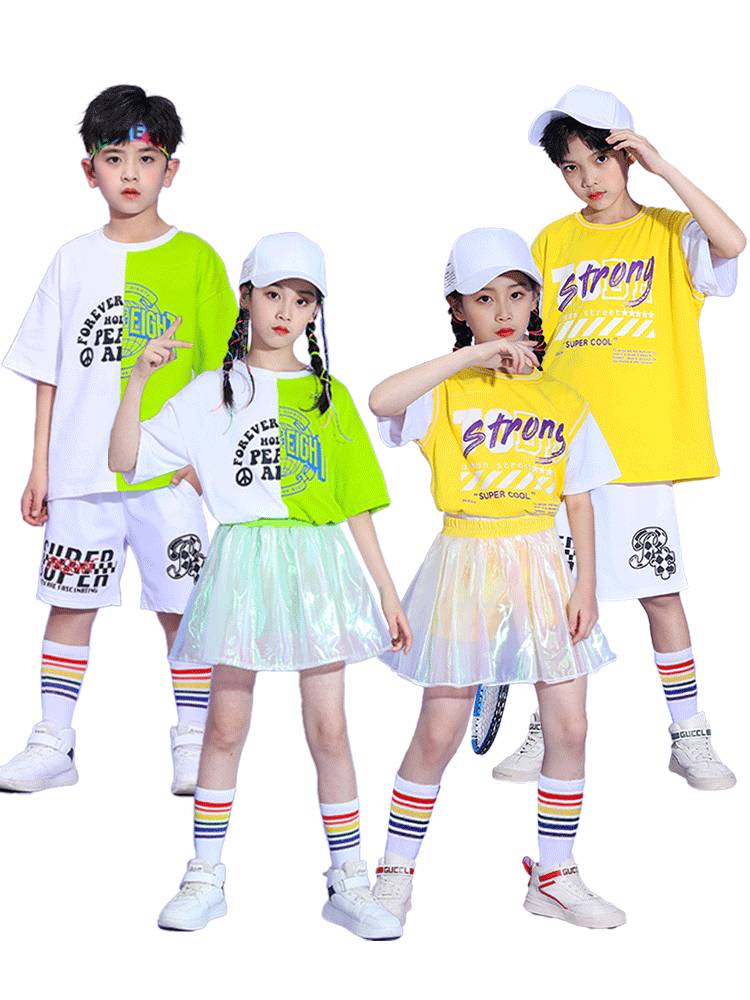 Children's Children's La Team Performance Serving Kindergarten Dance Performance Class Hip -Hop Street Dance Set La La Team