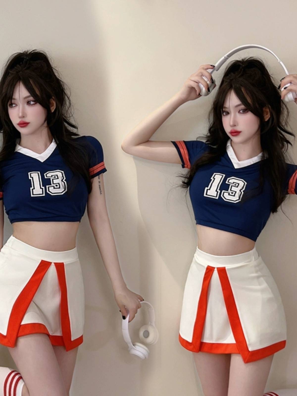 Student Lara team performing clothes cheerleader clothing female la la la lacaking fuck women's group dance jazz stage performance clothes