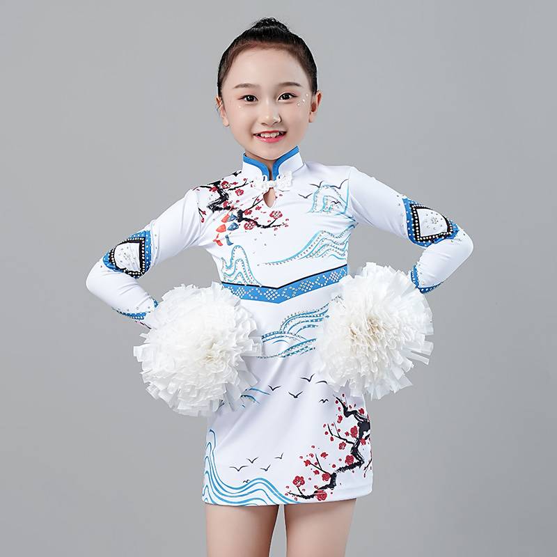 Copter's new cheerleading competition jumpsuit dress flower ball clothing skills la la la team uniform children's performance clothing