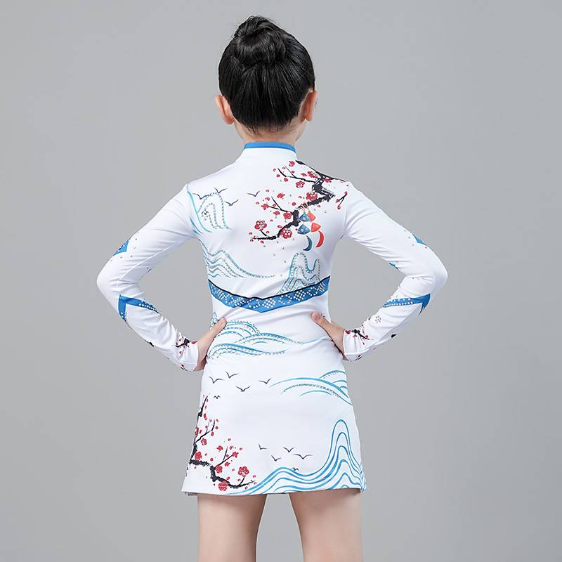 Copter's new cheerleading competition jumpsuit dress flower ball clothing skills la la la team uniform children's performance clothing