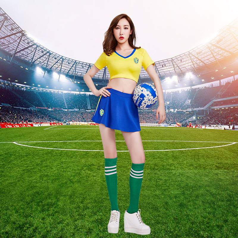 2024 European Brazil team jersey women's world football baby cup adult men and women cheerleaders performance clothing