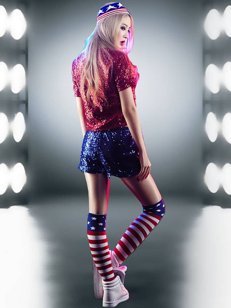 Children's sequins basketball baby cheerleading team performed men's and women's hip -hop hip -hop watching clothing adult jazz dance clothing