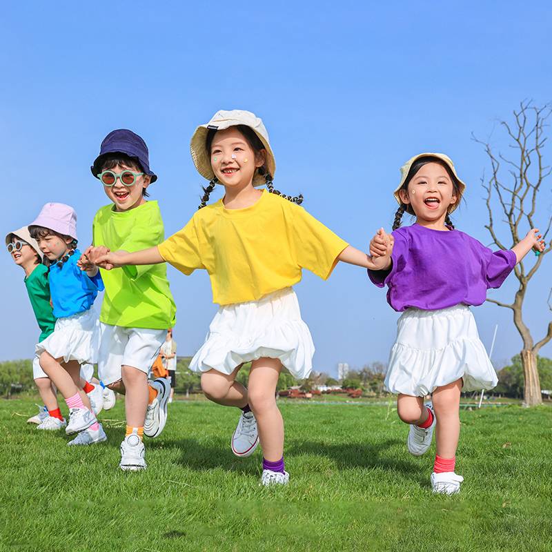 Liuyi La La team performance service kindergarten dance graduation color T -shirt customized small and young children la la la la la la fuck performance service