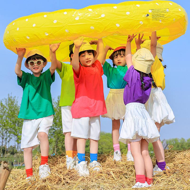 Liuyi La La team performance service kindergarten dance graduation color T -shirt customized small and young children la la la la la la fuck performance service